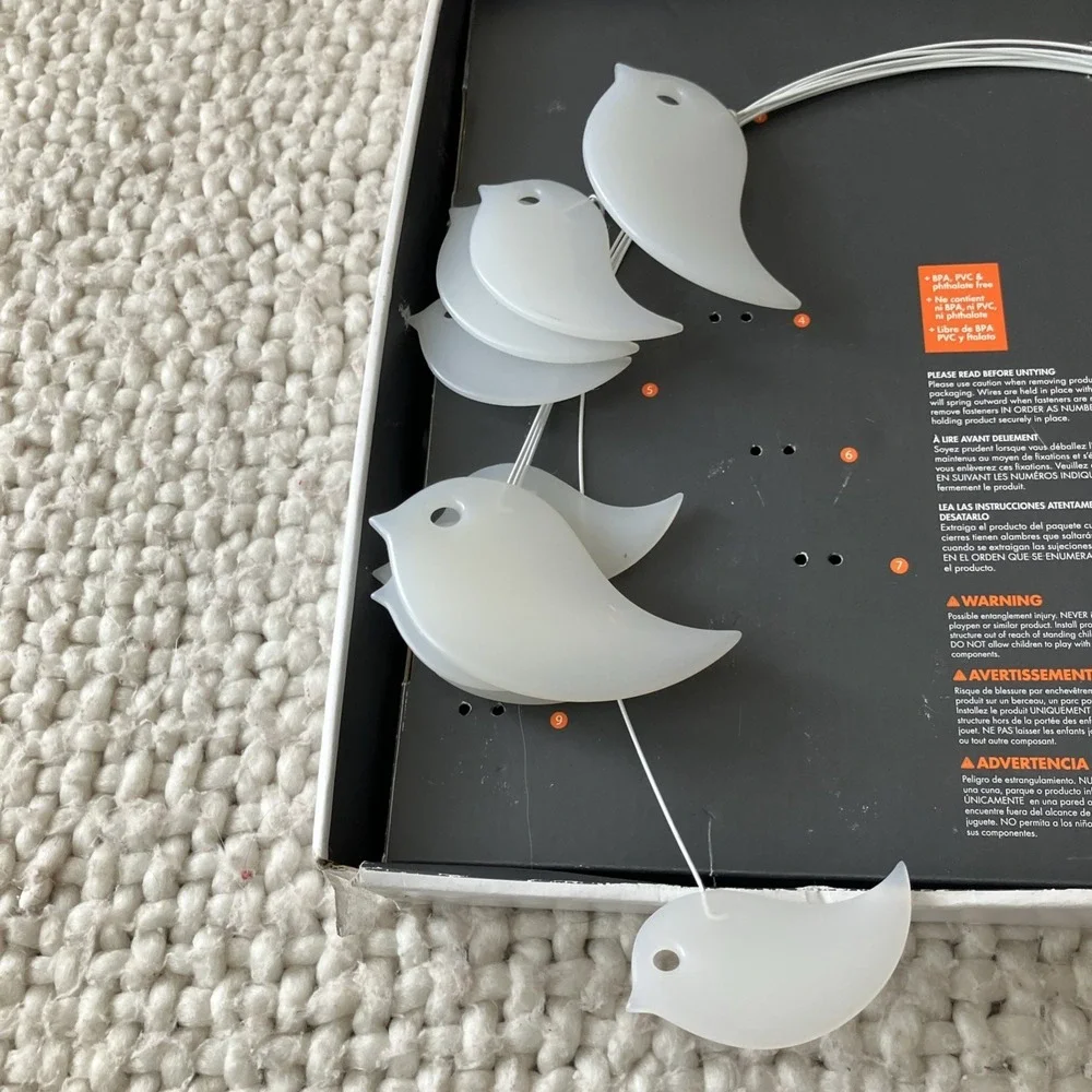 New In Box Boon Peep Bird Mobile Birds‎ Nursery Baby Shower Gift Newborn
